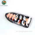 Bandeja para servir de un bote de sushi de compartimento de plástico desechable